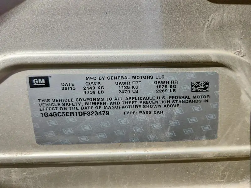 2013 BUICK LACROSSE   