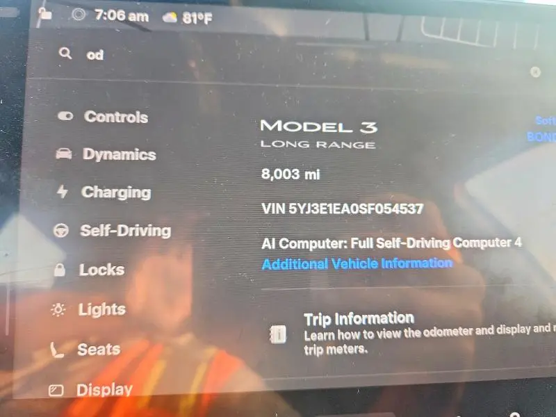 2025 TESLA MODEL 3   