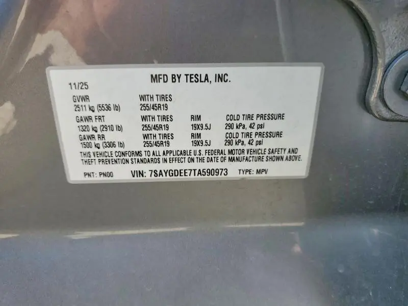 2026 TESLA MODEL Y   