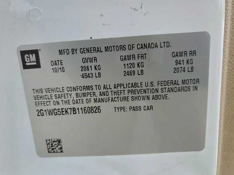 2011 CHEVROLET IMPALA LT  