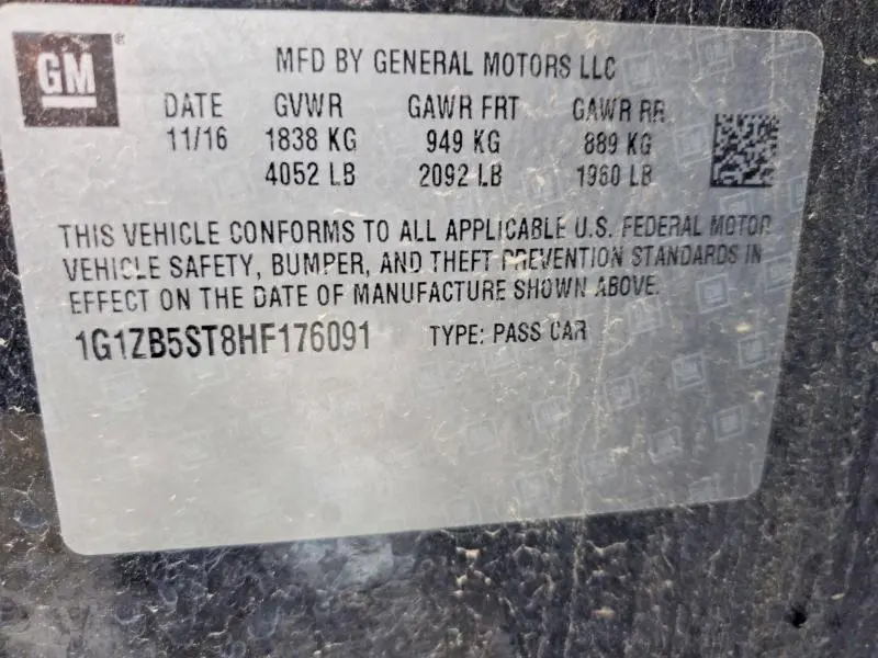 2017 CHEVROLET MALIBU LS  