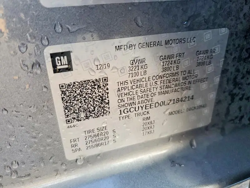 2020 CHEVROLET SILVERADO K1500 RST  