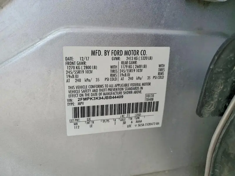 2018 FORD EDGE TITANIUM  