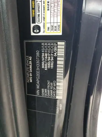 2017 MERCEDES-BENZ METRIS   