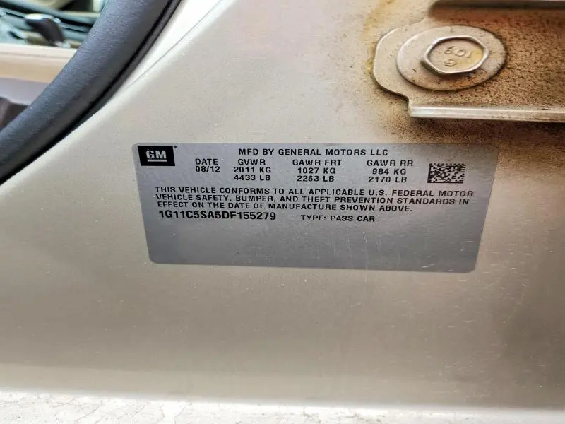 2013 CHEVROLET MALIBU 1LT  