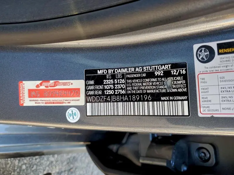 2017 MERCEDES-BENZ E 300  