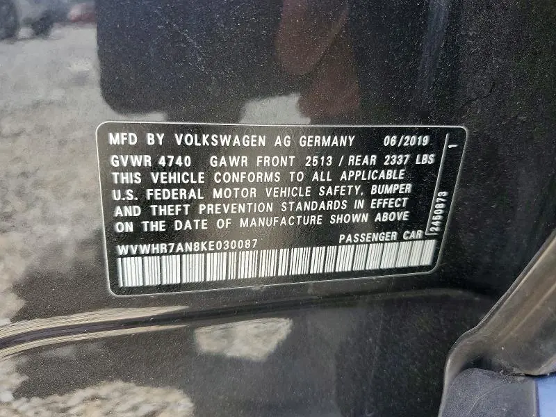 2019 VOLKSWAGEN ARTEON SEL  