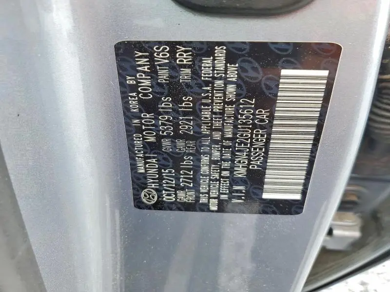 2016 HYUNDAI GENESIS 3.8L  