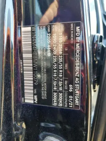 2021 MERCEDES-BENZ GLB 250 4MATIC  