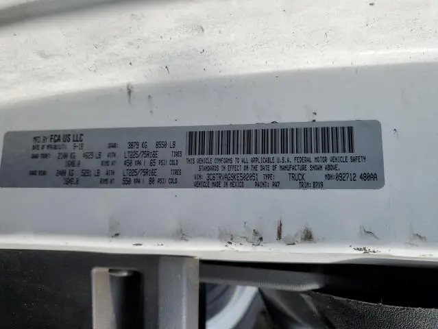 2019 RAM PROMASTER 1500 1500 STANDARD  