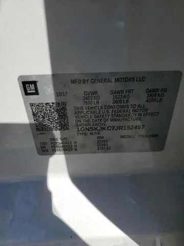 2018 CHEVROLET SUBURBAN K1500 PREMIER  