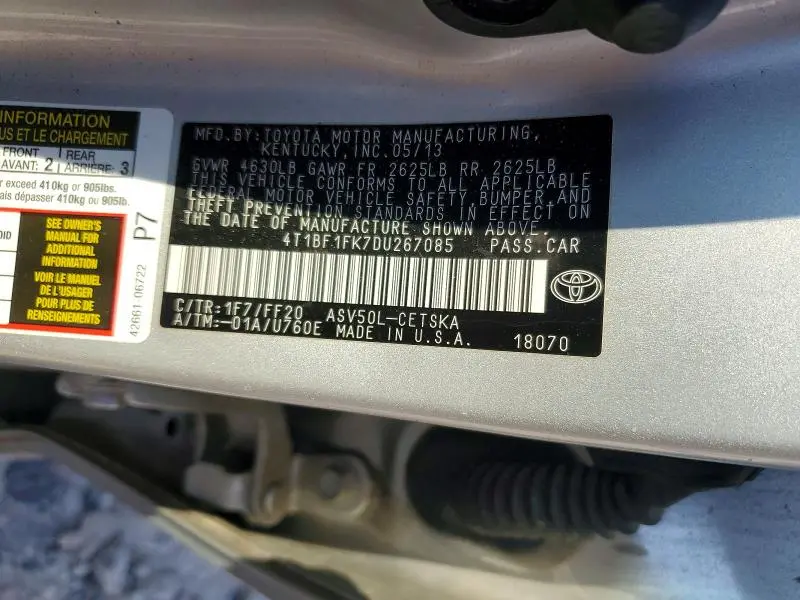 2013 TOYOTA CAMRY SE  
