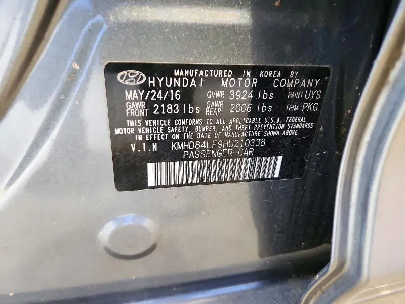 2017 HYUNDAI ELANTRA LIMITED  