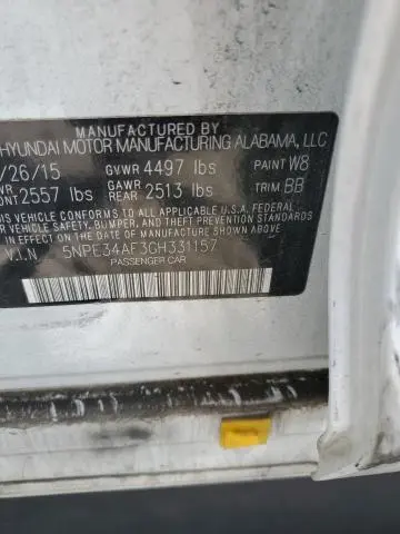 2016 HYUNDAI SONATA SPORT  