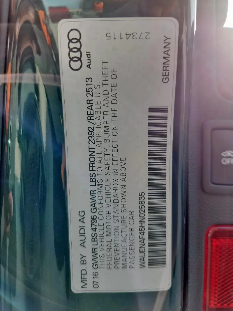 2017 AUDI A4 PREMIUM PLUS  