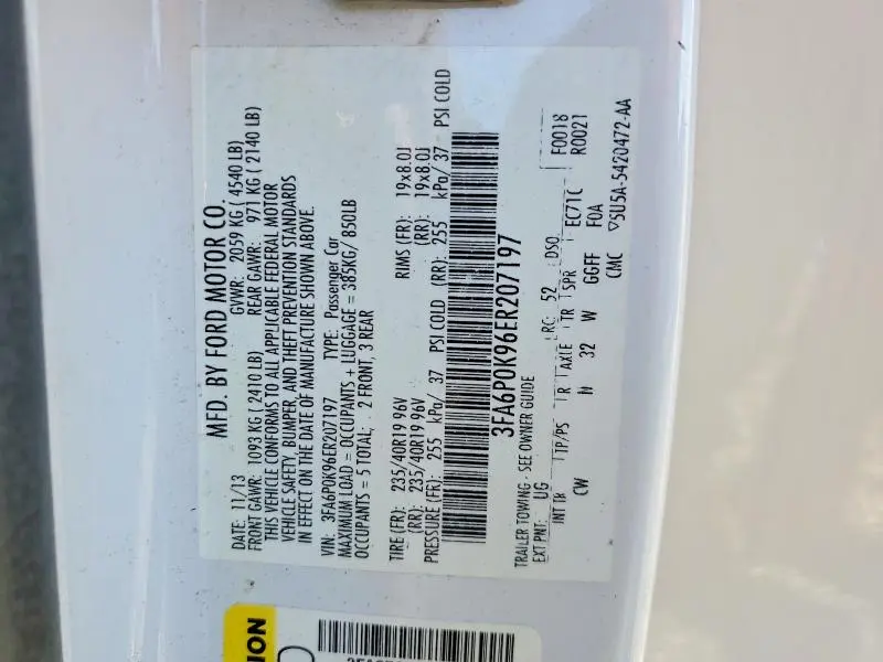 2014 FORD FUSION TITANIUM  