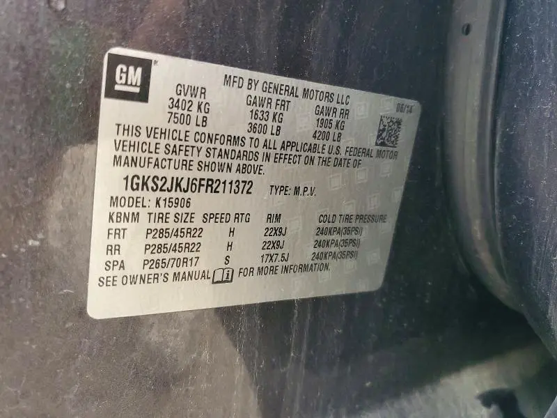 2015 GMC YUKON XL DENALI  