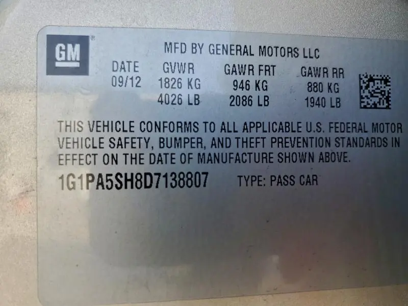 2013 CHEVROLET CRUZE LS  