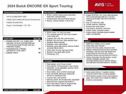 2024 BUICK ENCORE GX SPORT TOURING  