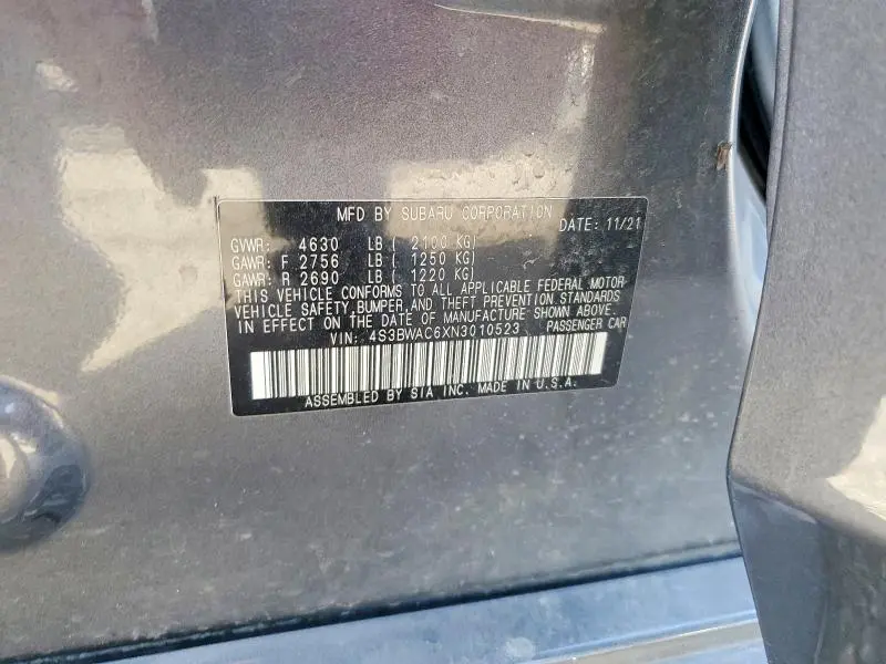 2022 SUBARU LEGACY PREMIUM  