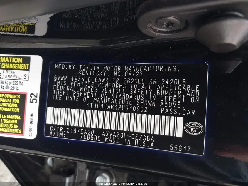 2023 TOYOTA CAMRY SE