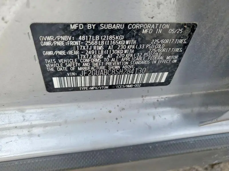 2025 SUBARU CROSSTREK   