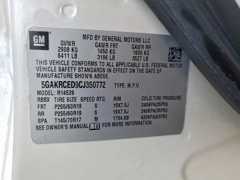 2012 BUICK ENCLAVE   