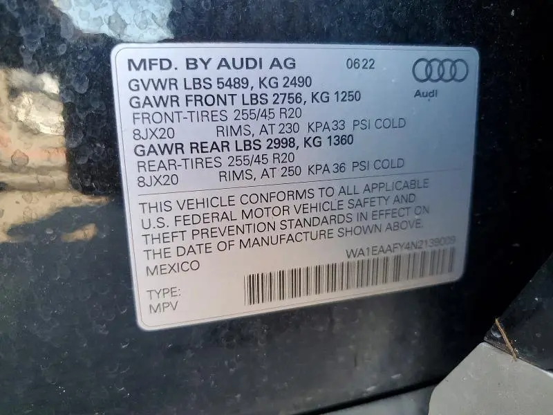2022 AUDI Q5 PREMIUM PLUS 45  