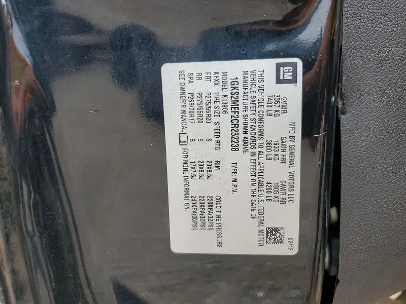 2012 GMC YUKON XL DENALI  