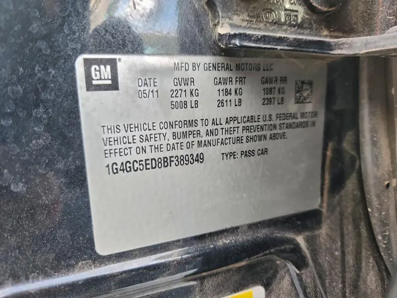 2011 BUICK LACROSSE CXL  