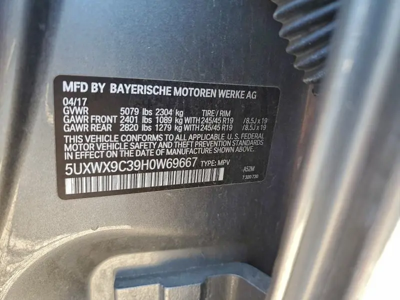 2017 BMW X3 XDRIVE28I  