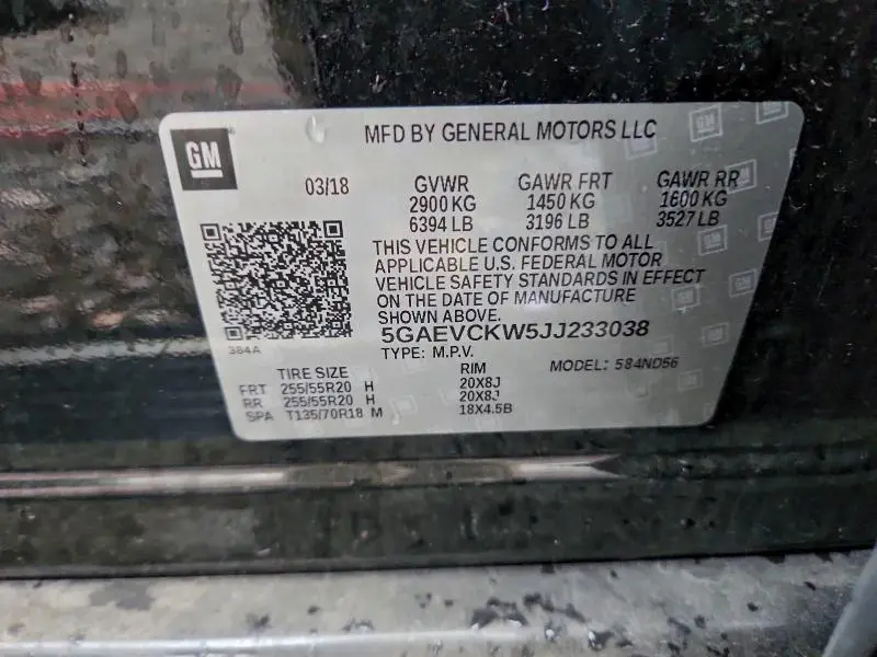 2018 BUICK ENCLAVE AVENIR  