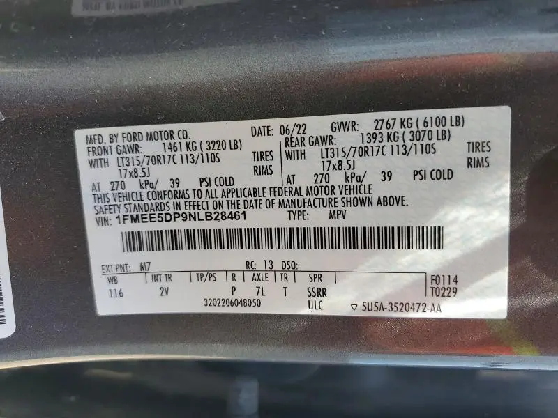 2022 FORD BRONCO BASE  