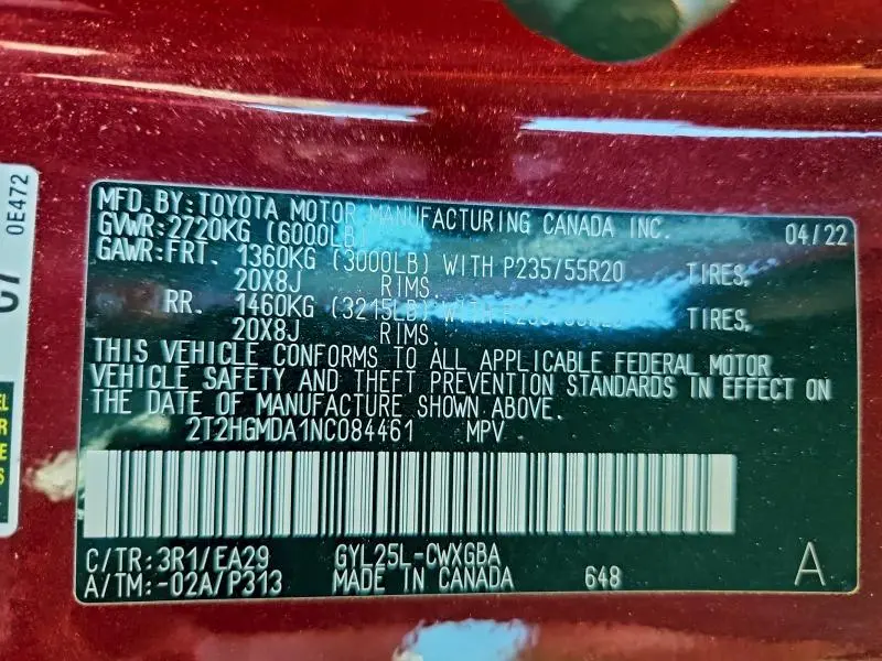 2022 LEXUS RX 450H BASE  