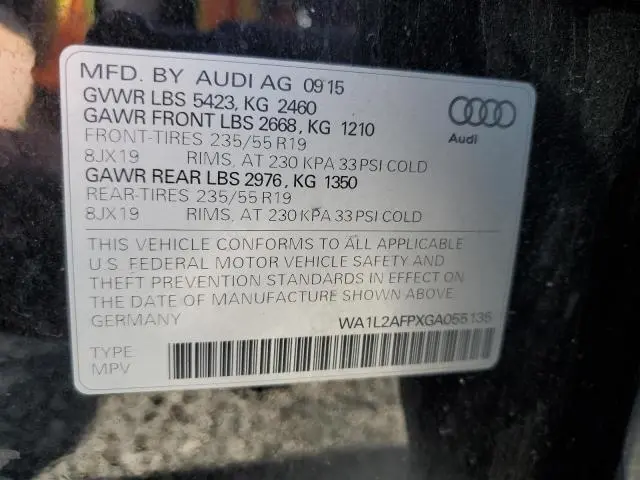 2016 AUDI Q5 PREMIUM PLUS  