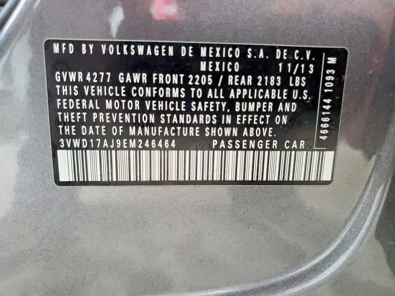 2014 VOLKSWAGEN JETTA SE  