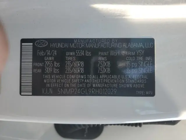 2024 HYUNDAI SANTA FE SEL  
