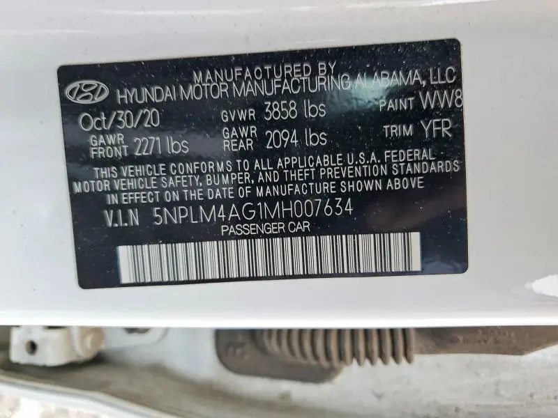 2021 HYUNDAI ELANTRA SEL  