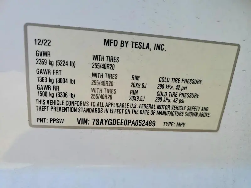 2023 TESLA MODEL Y   