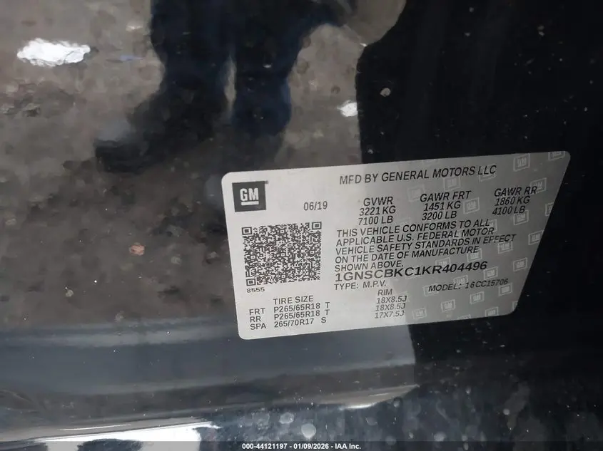 2019 CHEVROLET TAHOE LT