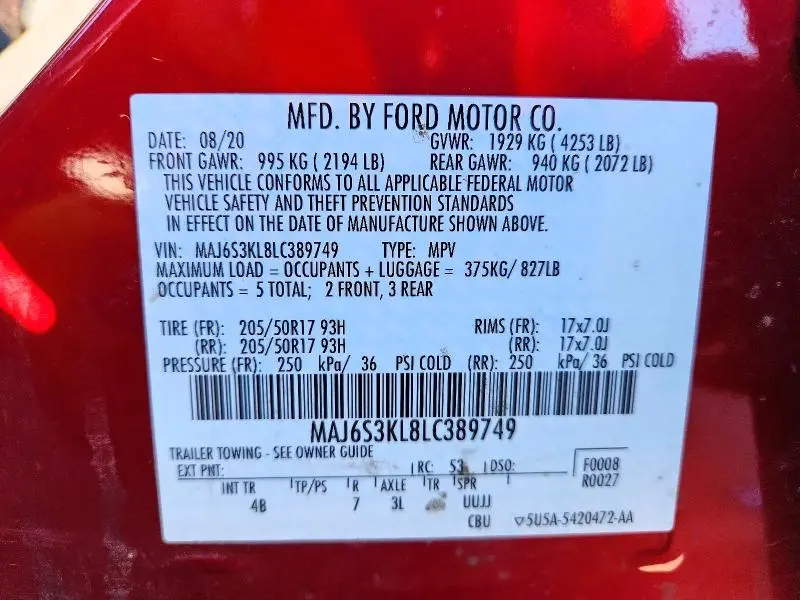 2020 FORD ECOSPORT TITANIUM  