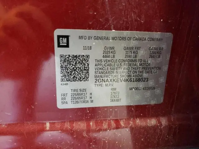 2019 CHEVROLET EQUINOX LT  
