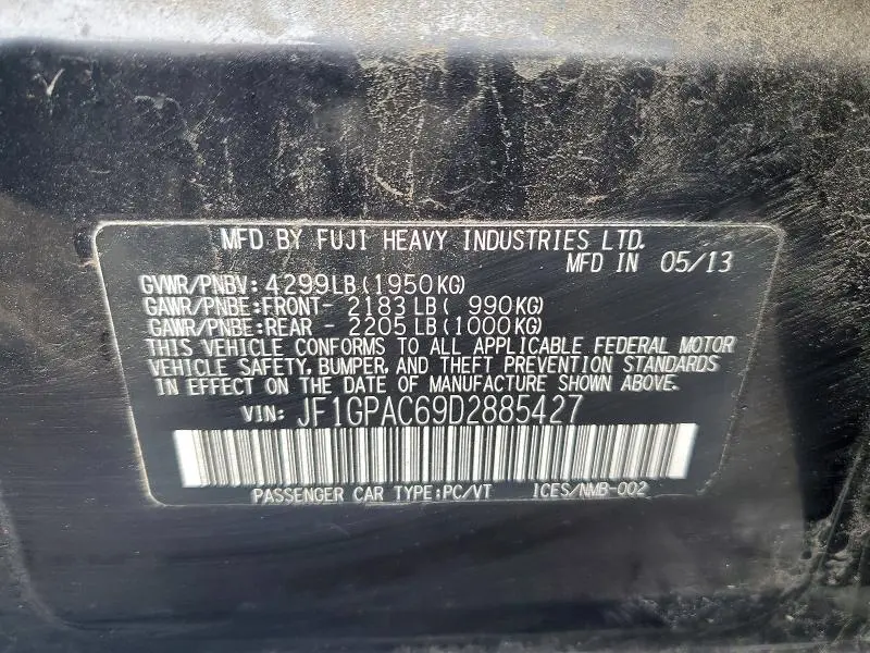 2013 SUBARU IMPREZA PREMIUM  