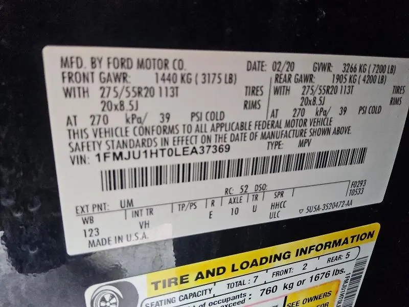2020 FORD EXPEDITION XLT  