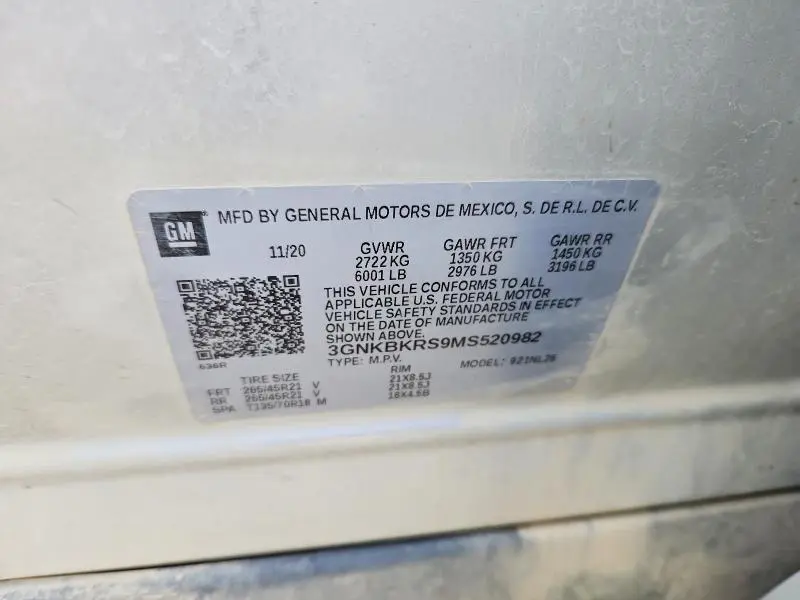 2021 CHEVROLET BLAZER RS  