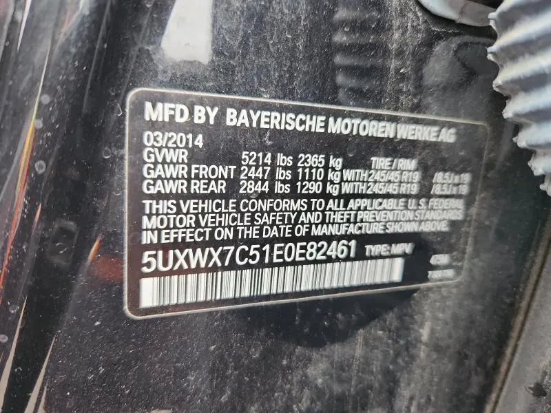 2014 BMW X3 XDRIVE35I  