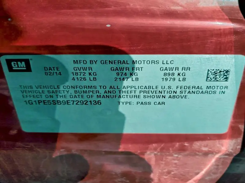 2014 CHEVROLET CRUZE LT  