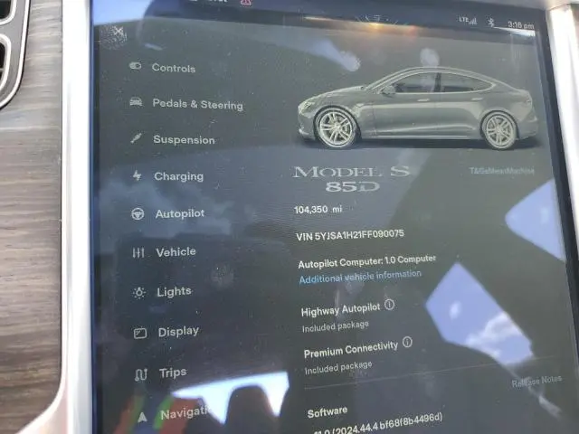 2015 TESLA MODEL S 85D  