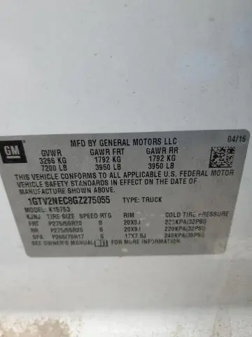 2016 GMC SIERRA K1500 SLT  