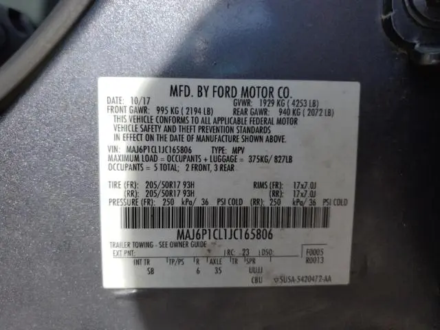 2018 FORD ECOSPORT SES  